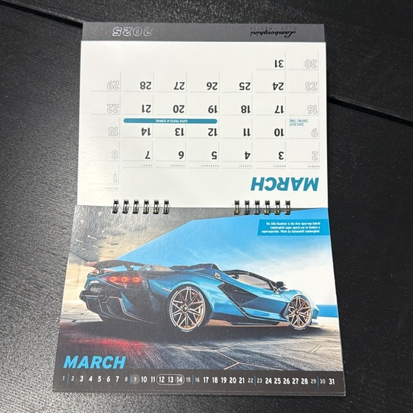 Lamborghini Club America 50th Anniversary 2025 Standing Desk Calendar - Picture 4 of 8